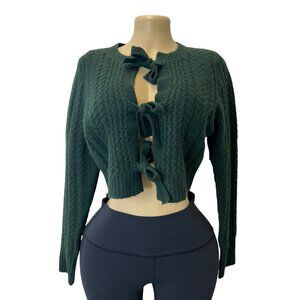 K-86 A New Day Women's Small Long Sleeve Bow Cardigan Sweater